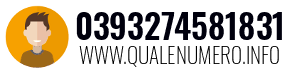 Numero di telefono 0393274581831 0393274581831