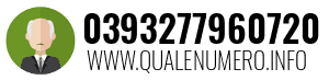 Numero di telefono 0393277960720 0393277960720