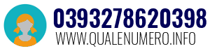 Numero di telefono 0393278620398 0393278620398