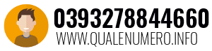 Numero di telefono 0393278844660 0393278844660