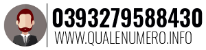 Numero di telefono 0393279588430 0393279588430