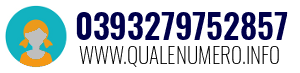 Numero di telefono 0393279752857 0393279752857