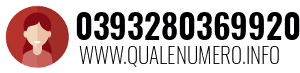 Numero di telefono 0393280369920 0393280369920