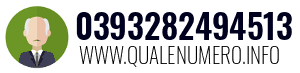 Numero di telefono 0393282494513 0393282494513