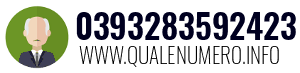 Numero di telefono 0393283592423 0393283592423