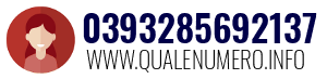 Numero di telefono 0393285692137 0393285692137
