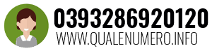 Numero di telefono 0393286920120 0393286920120
