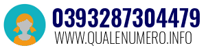 Numero di telefono 0393287304479 0393287304479