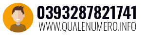 Numero di telefono 0393287821741 0393287821741