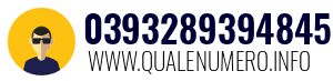 Numero di telefono 0393289394845 0393289394845