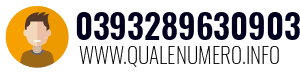 Numero di telefono 0393289630903 0393289630903