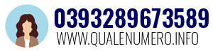 Numero di telefono 0393289673589 0393289673589