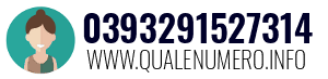 Numero di telefono 0393291527314 0393291527314