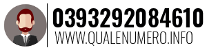 Numero di telefono 0393292084610 0393292084610