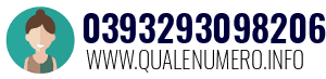 Numero di telefono 0393293098206 0393293098206