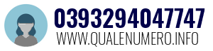 Numero di telefono 0393294047747 0393294047747
