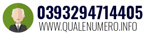 Numero di telefono 0393294714405 0393294714405