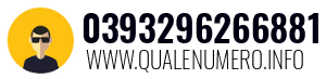 Numero di telefono 0393296266881 0393296266881