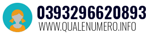 Numero di telefono 0393296620893 0393296620893