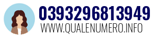 Numero di telefono 0393296813949 0393296813949