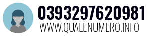 Numero di telefono 0393297620981 0393297620981