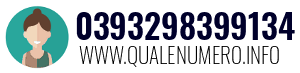 Numero di telefono 0393298399134 0393298399134