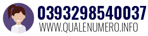 Numero di telefono 0393298540037 0393298540037