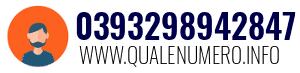 Numero di telefono 0393298942847 0393298942847
