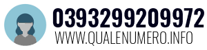Numero di telefono 0393299209972 0393299209972