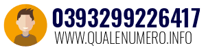 Numero di telefono 0393299226417 0393299226417