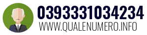 Numero di telefono 0393331034234 0393331034234