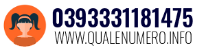 Numero di telefono 0393331181475 0393331181475
