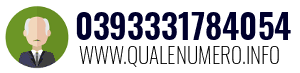 Numero di telefono 0393331784054 0393331784054