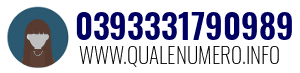 Numero di telefono 0393331790989 0393331790989