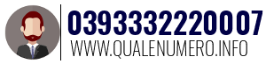 Numero di telefono 0393332220007 0393332220007