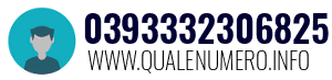 Numero di telefono 0393332306825 0393332306825
