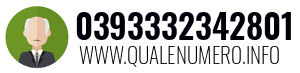 Numero di telefono 0393332342801 0393332342801