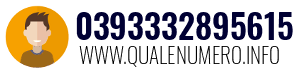Numero di telefono 0393332895615 0393332895615