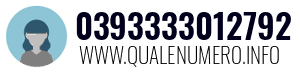 Numero di telefono 0393333012792 0393333012792