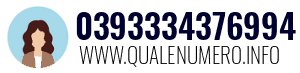 Numero di telefono 0393334376994 0393334376994