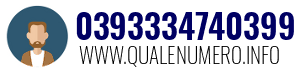 Numero di telefono 0393334740399 0393334740399