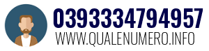 Numero di telefono 0393334794957 0393334794957