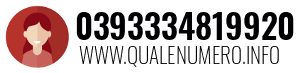 Numero di telefono 0393334819920 0393334819920