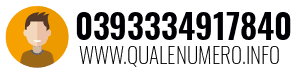 Numero di telefono 0393334917840 0393334917840