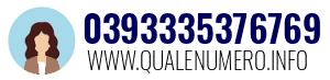 Numero di telefono 0393335376769 0393335376769