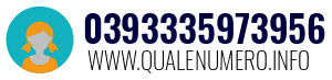 Numero di telefono 0393335973956 0393335973956