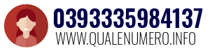 Numero di telefono 0393335984137 0393335984137