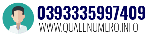 Numero di telefono 0393335997409 0393335997409