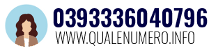 Numero di telefono 0393336040796 0393336040796