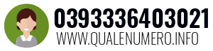 Numero di telefono 0393336403021 0393336403021